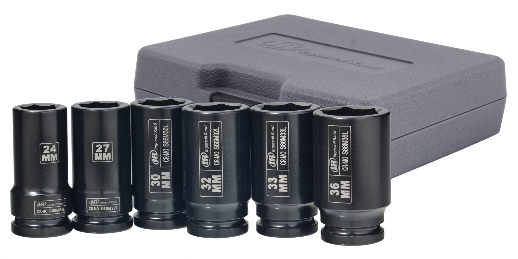 Ingersoll Rand SK6M6LN Hosszú Metrikus Ütvecsavarozó Dugókulcs Készlet – 6 db 3/4